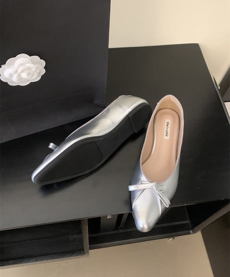 toe bow flats shoes / 3color　hm2117