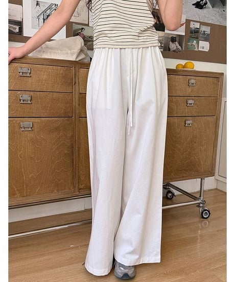 tuck design wide pants / 2color　hm2238