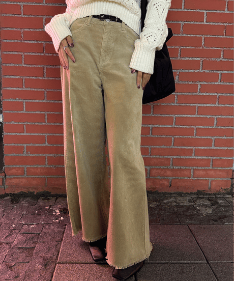 cut-off corduroy pants / 2color　hm1159