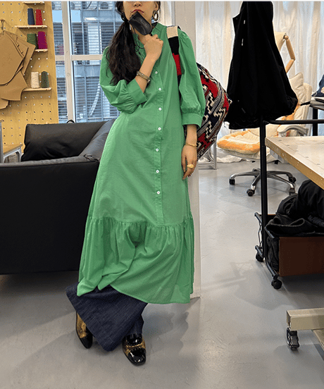 tiered maxi dress / 2color　hm2190
