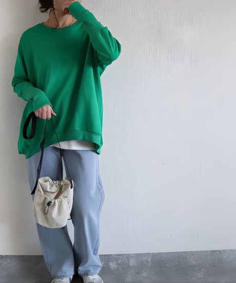 long ribbed sweatshirt  / 19color　hm2641