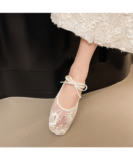 lace flat shoes / 3color　hm2858