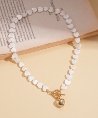 heart shell necklace　hm2829