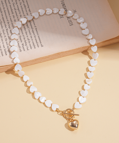 heart shell necklace　hm2829