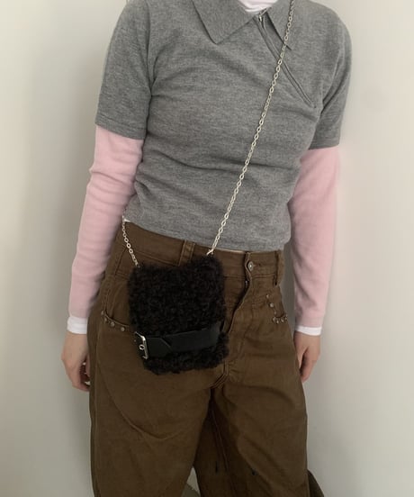 fur mini bag / 2color　hm2758