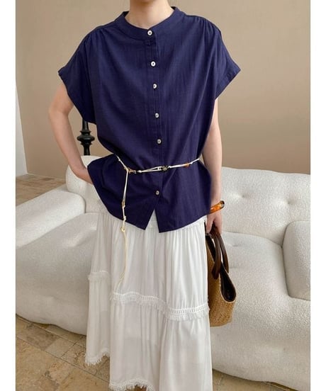 front button blouse / 3color　hm2313