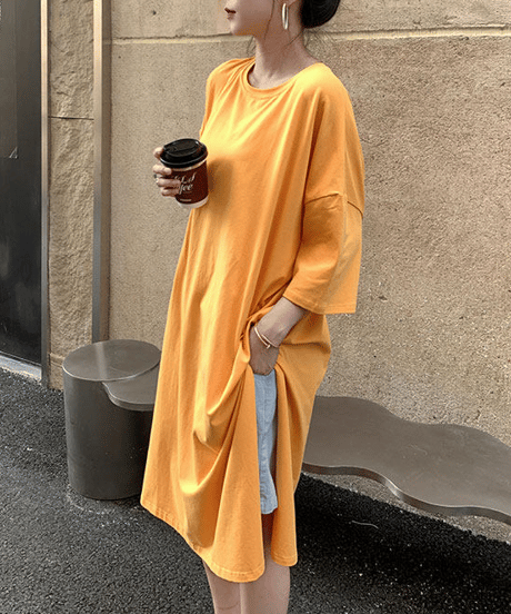 loose t-shirt dress / 9color　hm2940