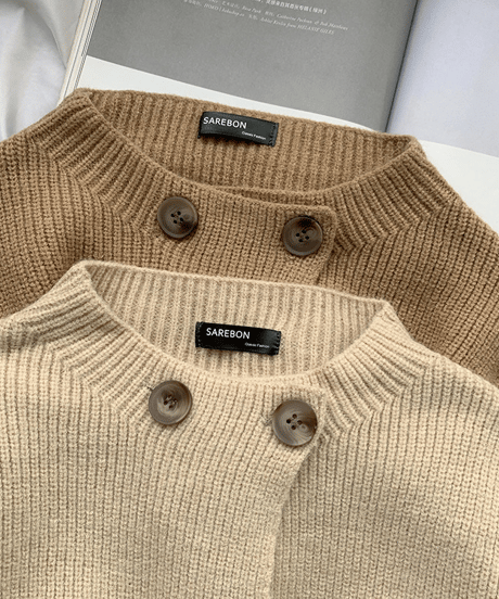 2button knit cardigan / 3color　hm1722