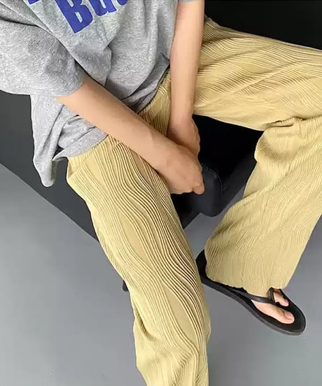 wave pleats pants / 3color　hm2290