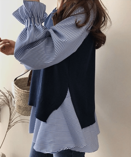 vest & blouse set / 3color　hm2648