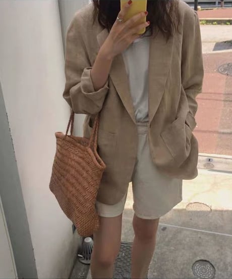 linen loose jacket　hm2925
