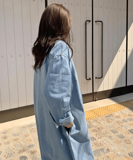 denim long jacket　hm2937