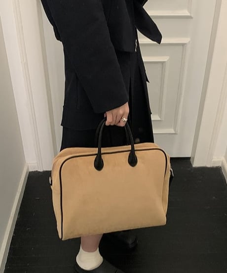 suede-like square zip bag　hm1988