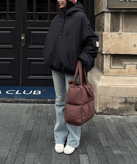 label pullover jacket / 2color　hm1891