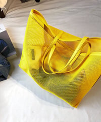 mesh open tote bag / 2color　hm1571