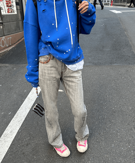 riveted denim pants / 2color　hm1424