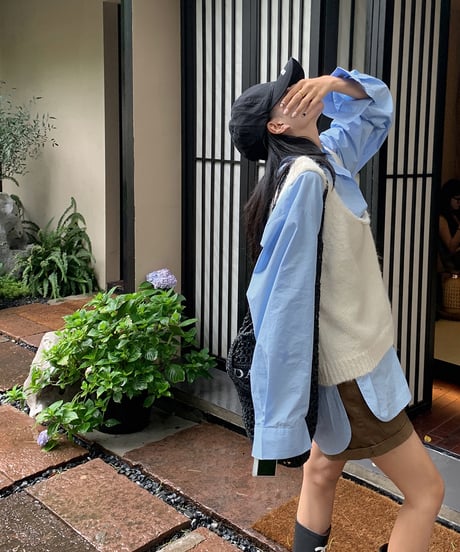 knit tank vest / 4color　hm1488