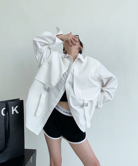 adjustable-belt shirt / 3color　hm1942