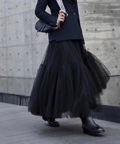 volume tulle skirt / 5color　hm1964