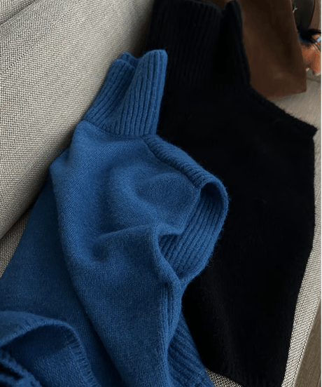 high-neck loose knit vest / 2color　hm1760