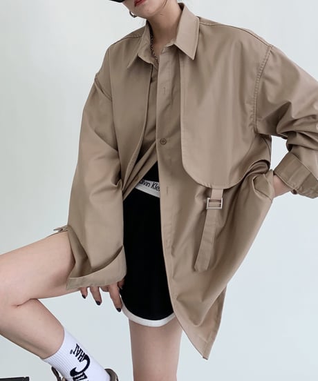 adjustable-belt shirt / 3color　hm1942