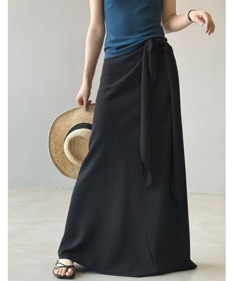 side tie long skirt / 2color　hm2276