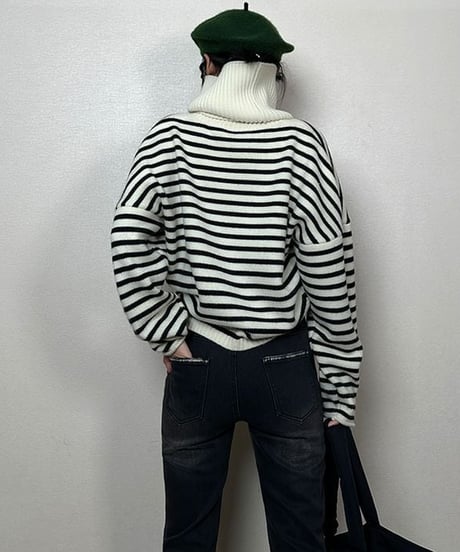 border knit and snood / 2color　hm1894