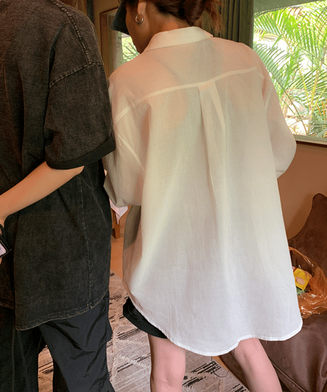 loose thin shirt / 2color　hm1444