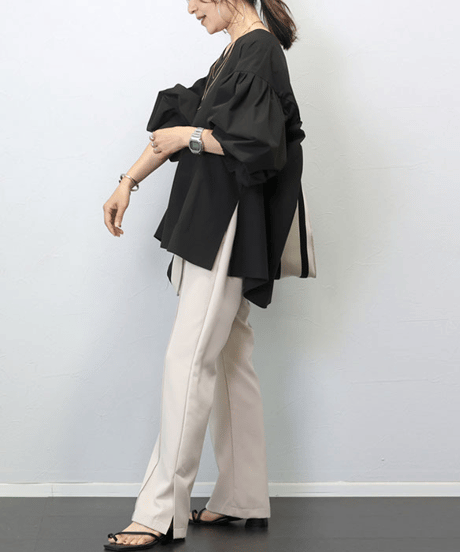 loose back blouse / 3color　hm2581