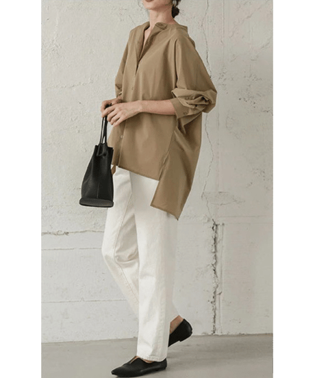 slit hem shirt / 4color　hm2964