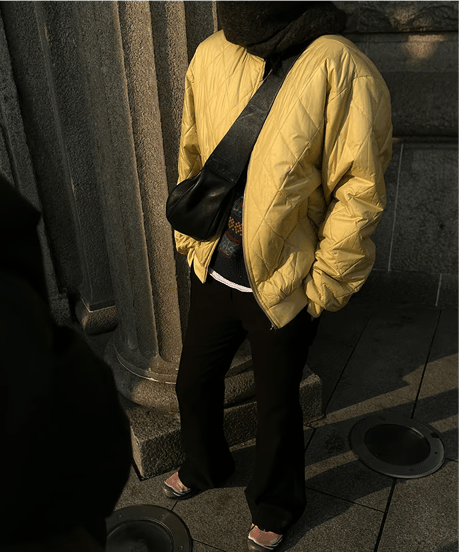 quilted full zip jacket / 2color　hm1890