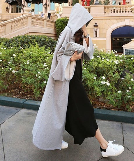 long hoodie coat / 2color　hm2659