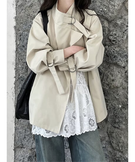 asymmetrical jacket / 2color　hm2057