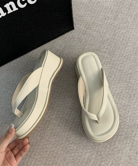 square toe thong sandal / 3color　hm1544