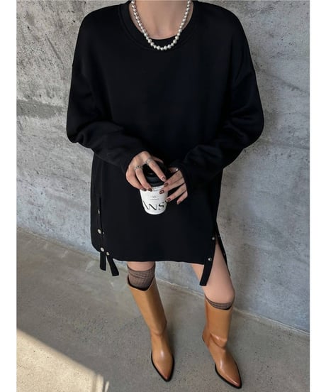 side snap tunic / 2color　hm2810