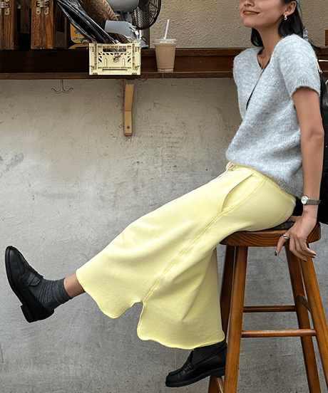 side slit sweat skirt / 2color　hm1293