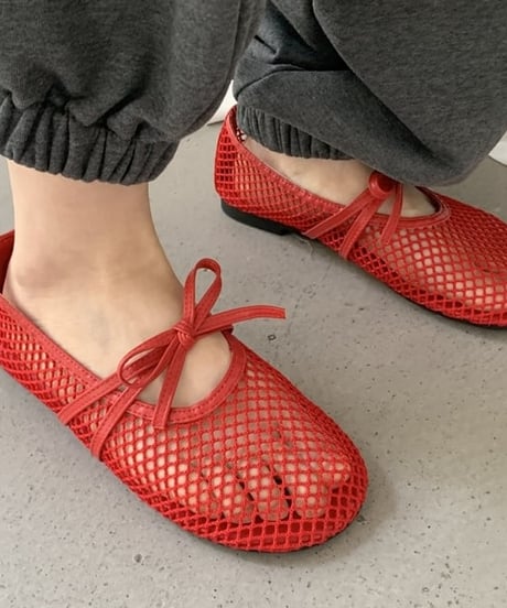 mesh ballerina shoes / 3color　hm2256