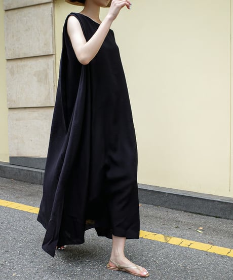sleeveless long dresses / 2color　hm1379
