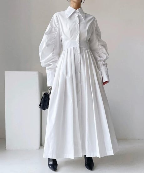 sleeve shirt dress / 2color　hm2534