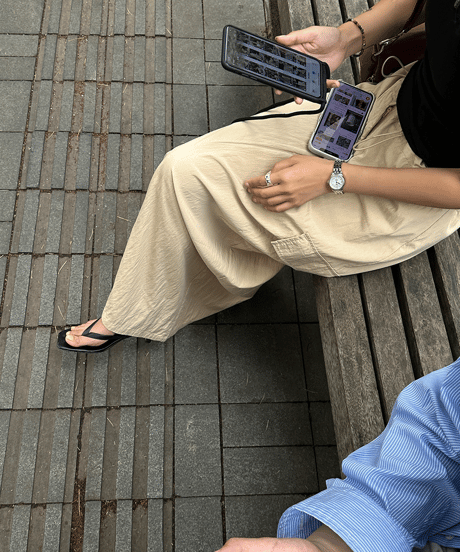 drawstring cargo skirt / 2color　hm1387