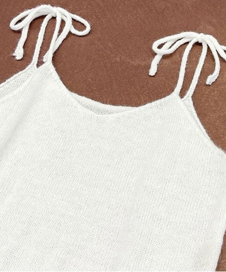 shoulder ribbon cami / 4color　hm2338