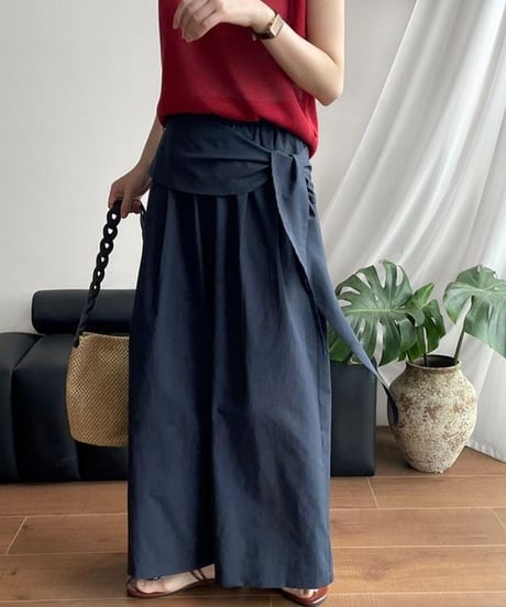 belted wrap pants / 2color　hm2408