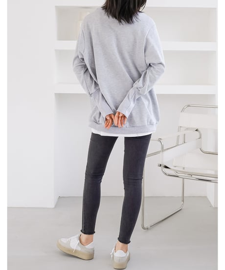 layered hem pullover / 8color　hm2635