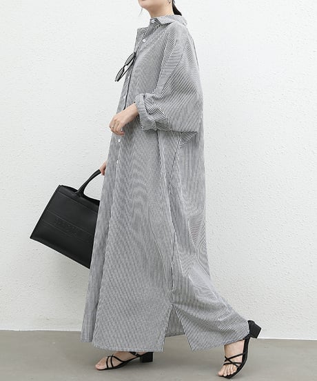 striped shirt dress / 3color　hm2538