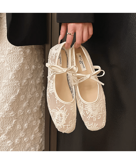 lace flat shoes / 3color　hm2858