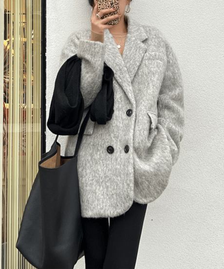shaggy wool coat　hm1186