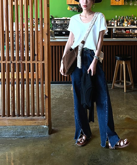 u-neck cotton t-shirt / 3color　hm1308