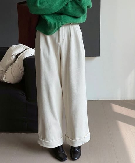 tuck wide pants / 2color　hm1780