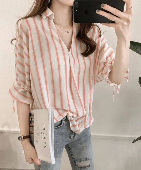 striped dolman shirt / 3color　hm2857