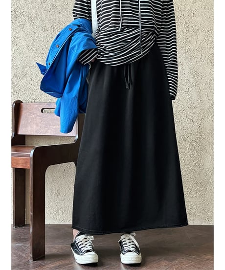sweat maxi skirt / 2color　hm2054